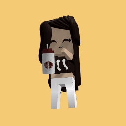 Black pom-pom girl outfit with coffe