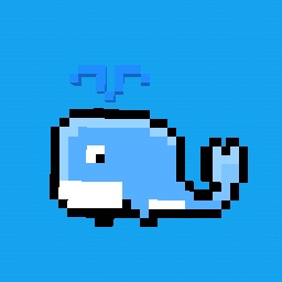 Cute Pixel Whale