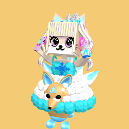 The frosted cupcake.