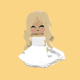 A cute bride girl