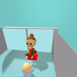 Girl giving cancer kid dog