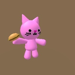 Cat With a Cheeseburger