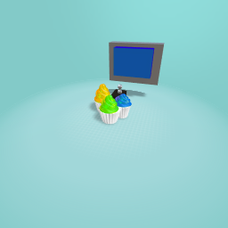 Cupcakes are playing video games xd