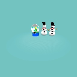Snowmans with their fav ice glob