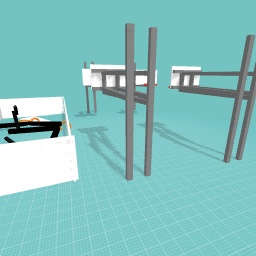 luxury basketball court with one thats under construction