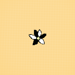 black and white flower