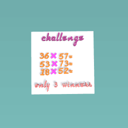 math challenge only 3 winners