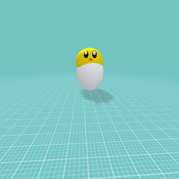 Cute little chick coming out of it’s egg