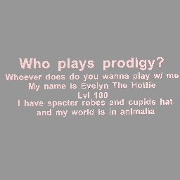 For those who play prodigy
