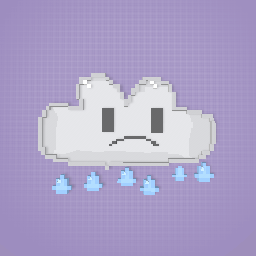 Sad rainy cloud