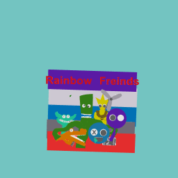 Rainbow freinds stained glass window