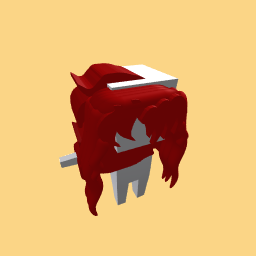 Red rose back hair