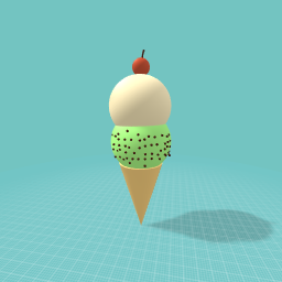 Mint choco and vanilla ice cream