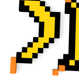 Bananana next to a bananana