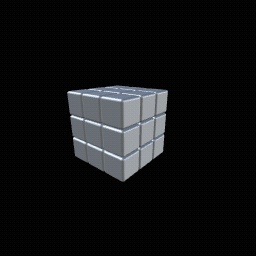 Silver Rubik's  Cube