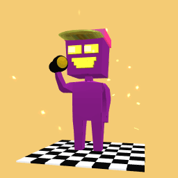 Purpel guy buy it but shiny