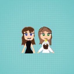 My and sis like to eat :D