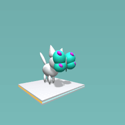 White kitten with butterfly on nose