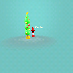 santa with tree