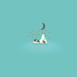 Water fountain in the forest at night