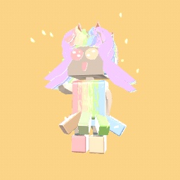 star cat girl rainbow