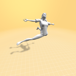 Ballet dancer leaping gracefully