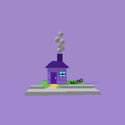 A purple house