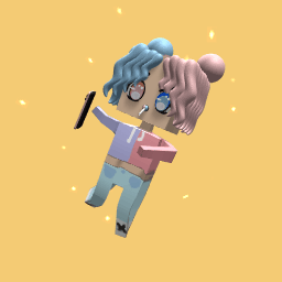 cute girl half color ;)