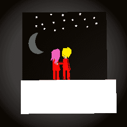 boy and girl looking to the stars