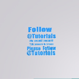 Follow @Tutorials please