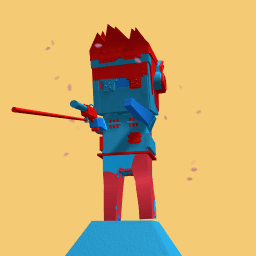 red and blue swat man