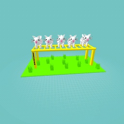 Are they doing tricks on the monkey bars?