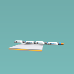 bullet rocket powered train