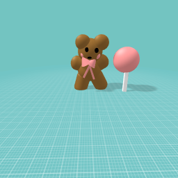 Teddy bear with a lolipop