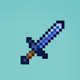 Blue minecraft sword (shaper)