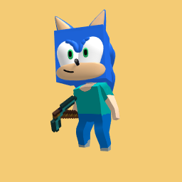 Sonic in minecraft