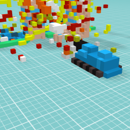 The tank destroys the tallest famous building