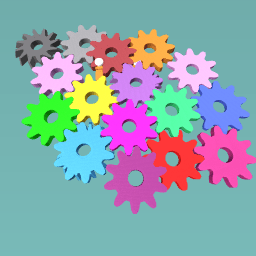 Colourful clock work