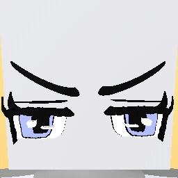 blue anime angry eyes