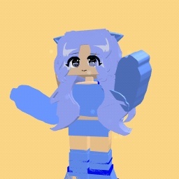 blue cat girl