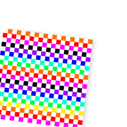 Rainbow checkered borad