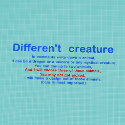 Different creature