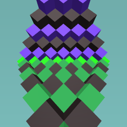 Blue and green castle