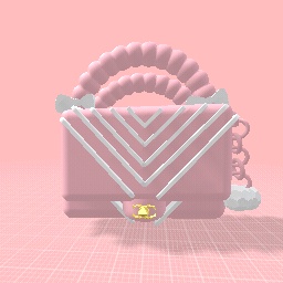 Pink Designer Bag w/ Stripes