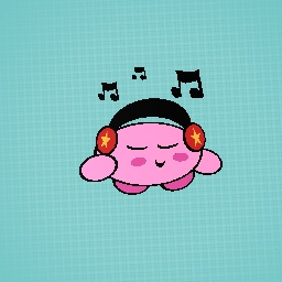 Kirby Listening to Music