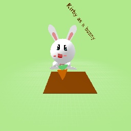 Kirby as a bunny