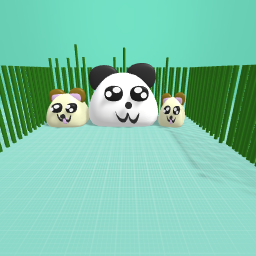 Panda and pupies