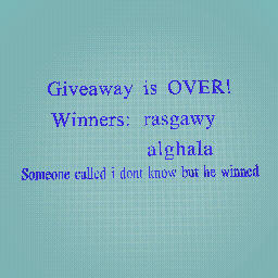 Giveaway is OVER!