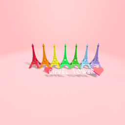 Rainbow Eiffel Towers