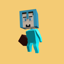 Steve with a brick block